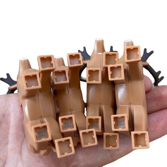 Lego Reindeer Set 4 Big Antlers Single Piece Figures Only Holiday Decor 40499 - Picture 10 of 11